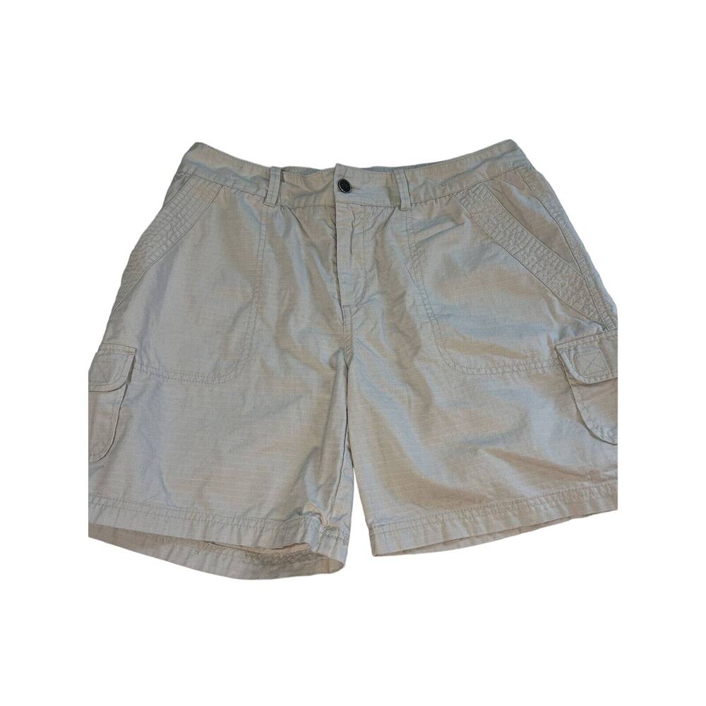 Carribean Joe Womens Size 12 shorts Cargo Style beige lightweight